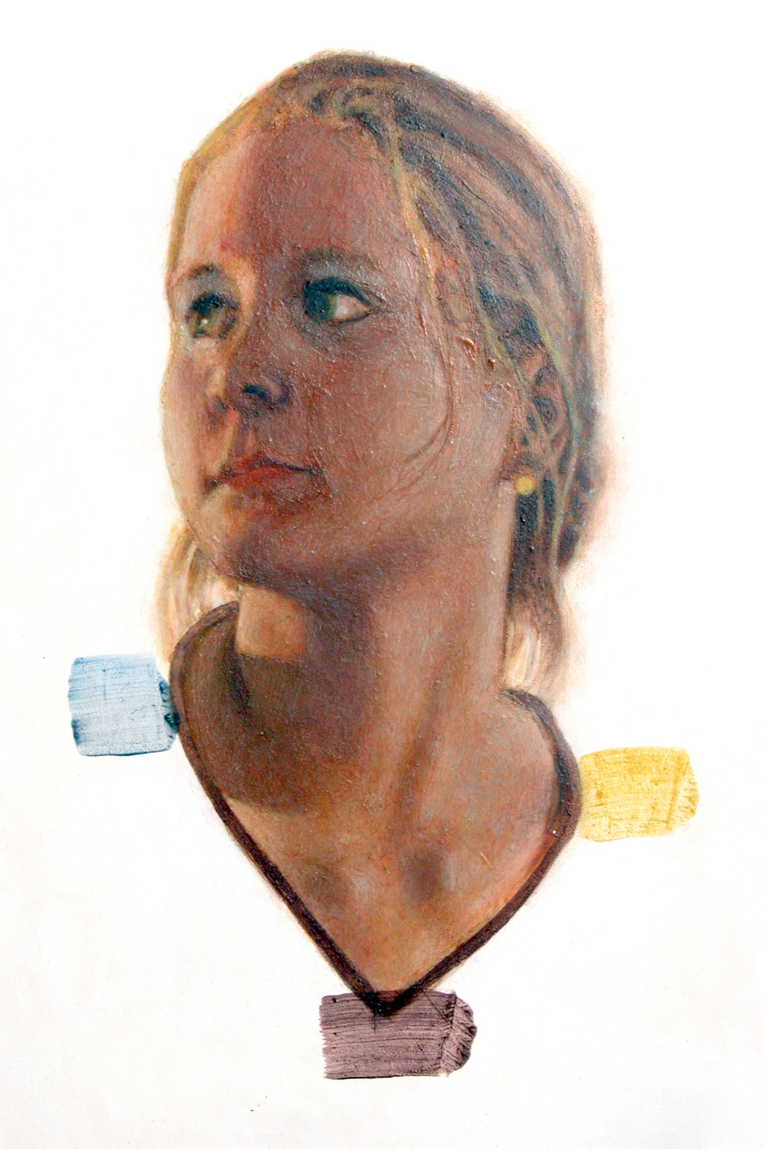 Sabrina by Butch Krieger, 2005, oil on chalk ground and high-density fiberboard (HDF) panel, 14 x 18 inches