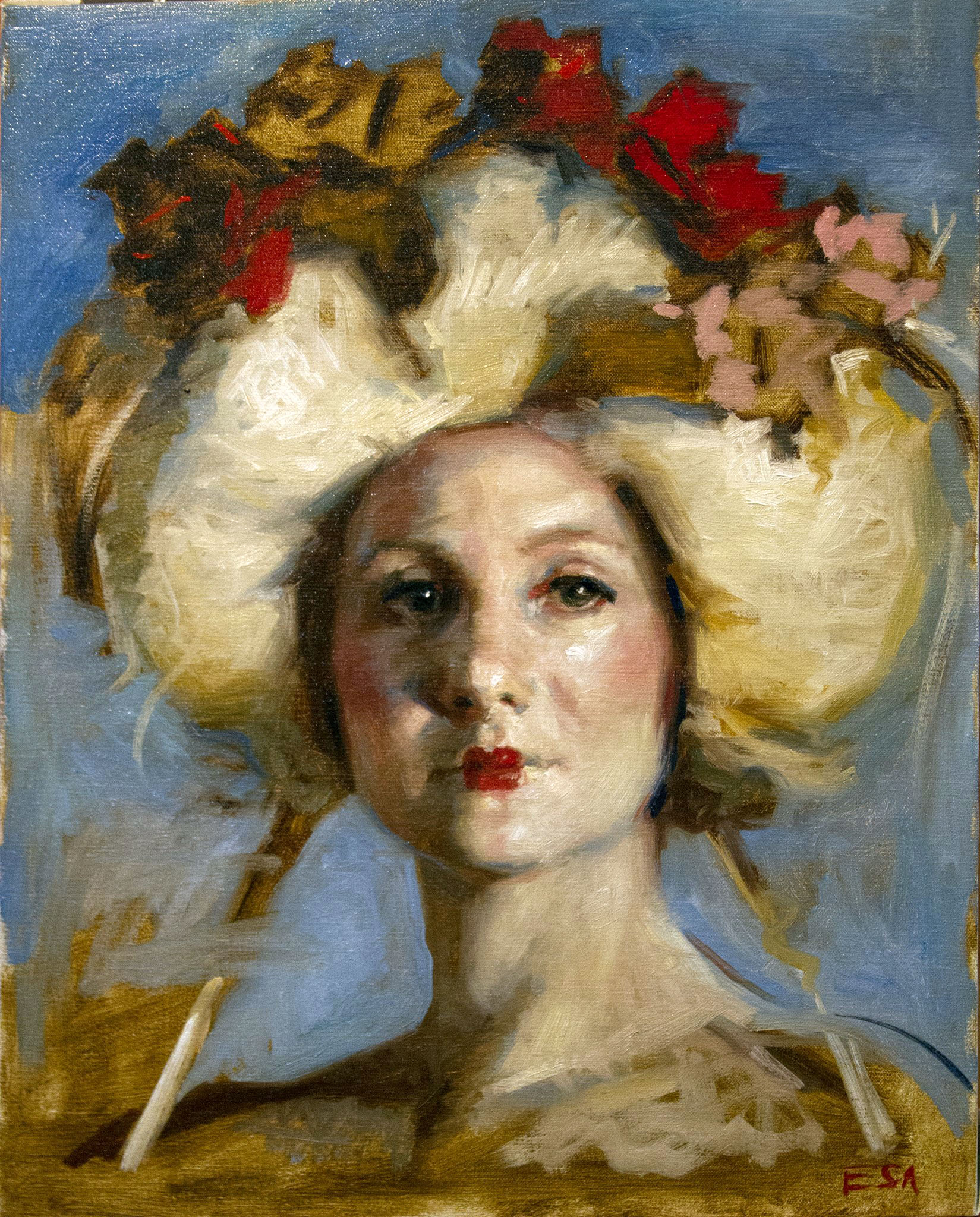 Teresa Oaxaca, Impression of a Lady, 16 x 20, oil on canvas