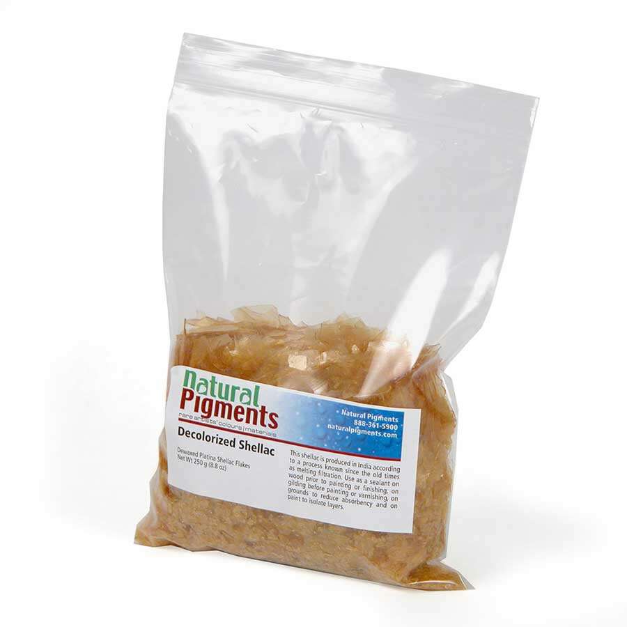 Platina Dewaxed Shellac Flakes (250 g) | Natural Pigments