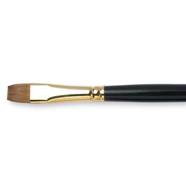 Artist Paint Brushes - Red Sable (Weasel Hair) Long Handle, Flat Paint�