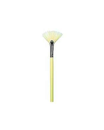 Artist Oil/Acrylic Fan Brush White Bristle Long handle -- 6-Sizes to choose  from