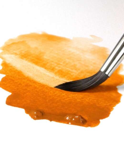 Orange Ocher Watercolor Paint