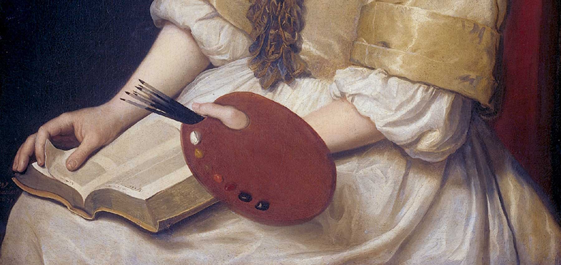 Maria van Oosterwijck, Flower painter, by Wallerant Vaillant, 1671, Dutch painting