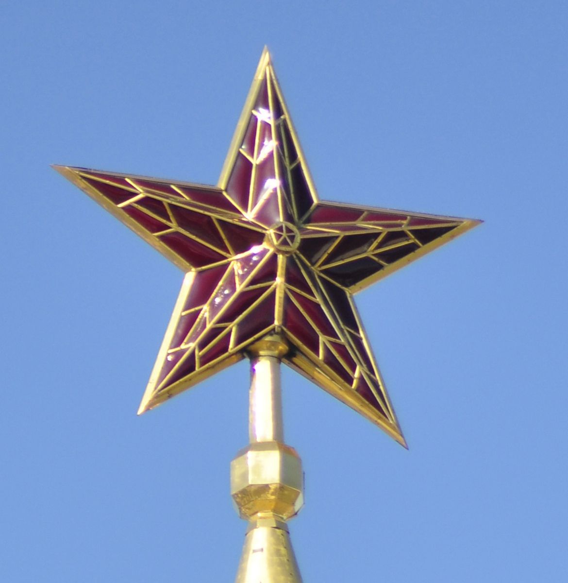 One of the Kremlin's red stars